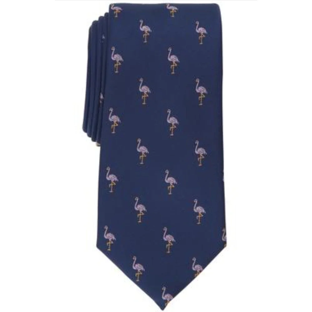 Club Room Men Classic Flamingo Conversational Tie Navy One Size